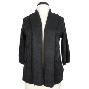 FOREVER 21 Sweater S SMALL Knit Cardigan Los Angeles Cable Design